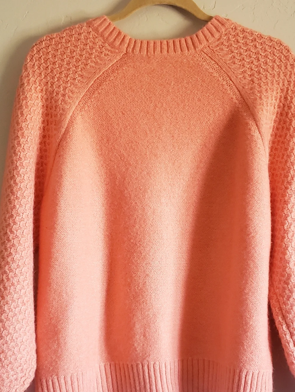 J. Crew Re-Imagined Orange Sweater Womens Chunky XXL Wool Comfy Baloon Sleeve